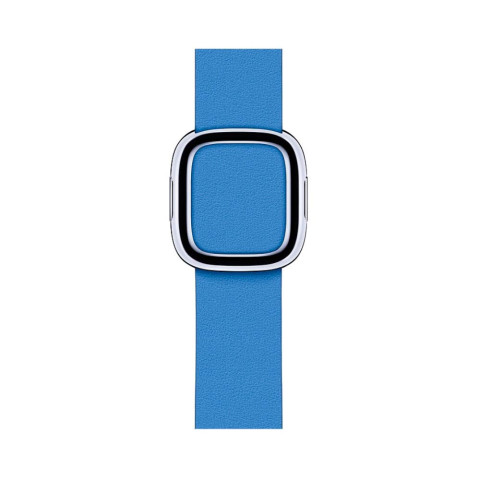 Кожаный ремешок Modern Buckle Leather для Apple Watch 38/40/41mm Silver/Cape cod blue